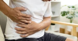 Asian male patient with abdominal pain