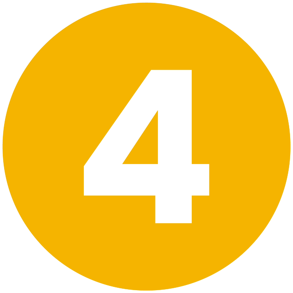 no. 4 in yellow circle