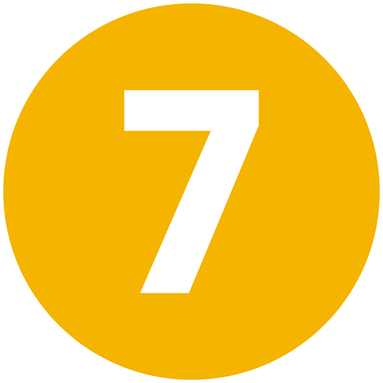 no. 7 in yellow circle