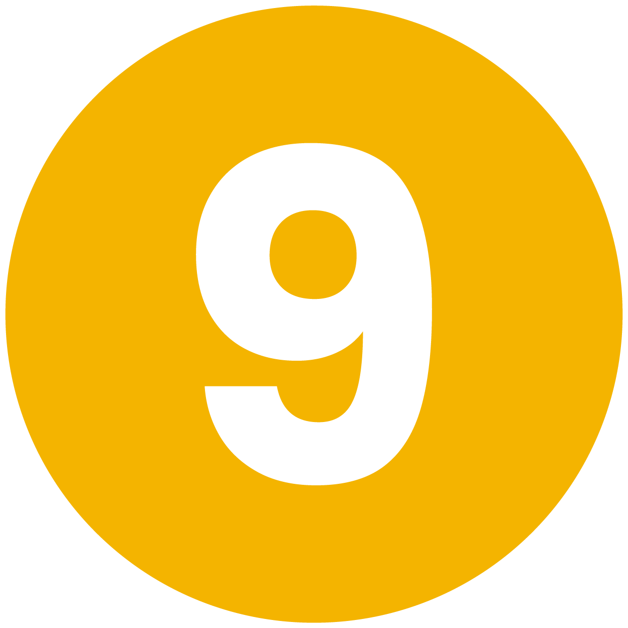 no. 9 in yellow circle