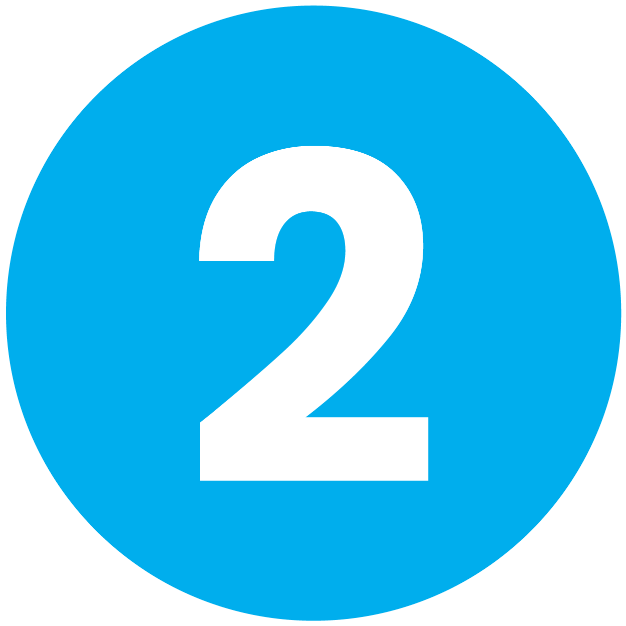 no. 2 in blue circle